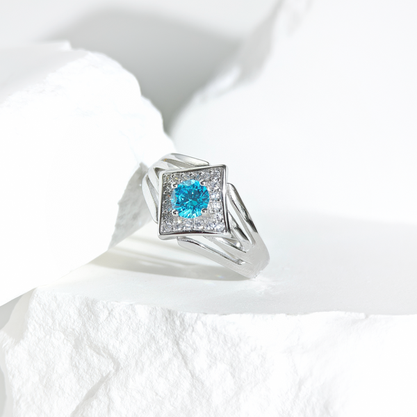 Aquamarine Celestial Prism Ring