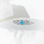 Aquamarine Celestial Butterfly Ring