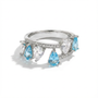 Aquamarine Ocean Prism Ring