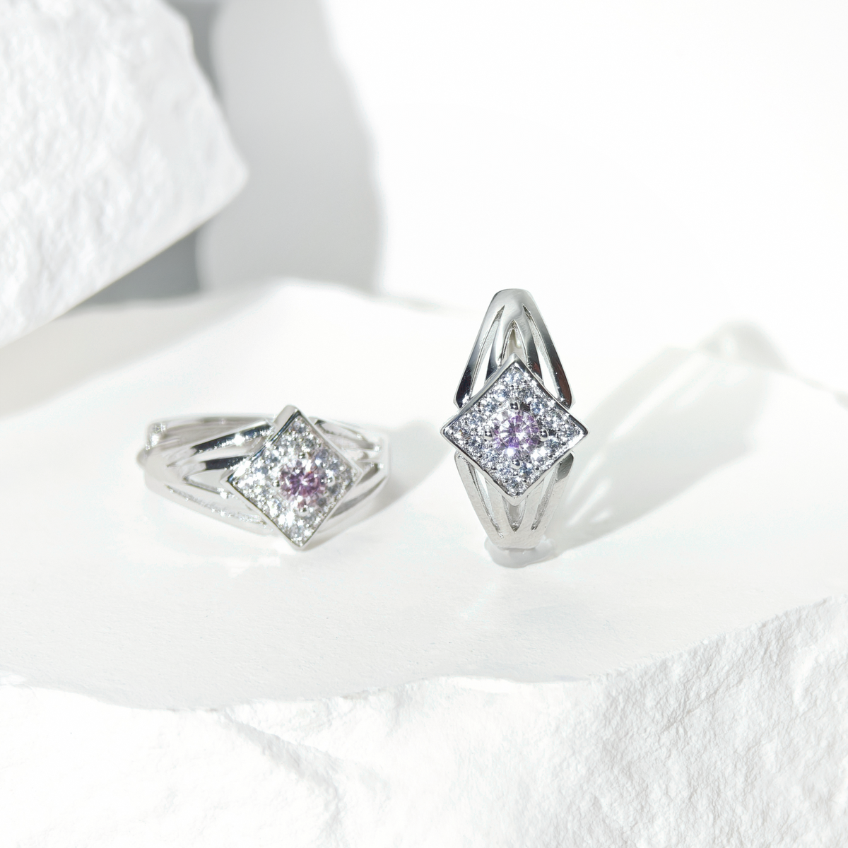 Rose Quartz LumiEdge Earring