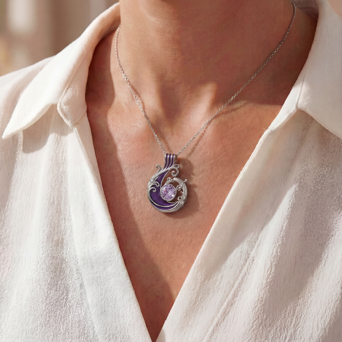 Amethyst Aurora Flow Necklace