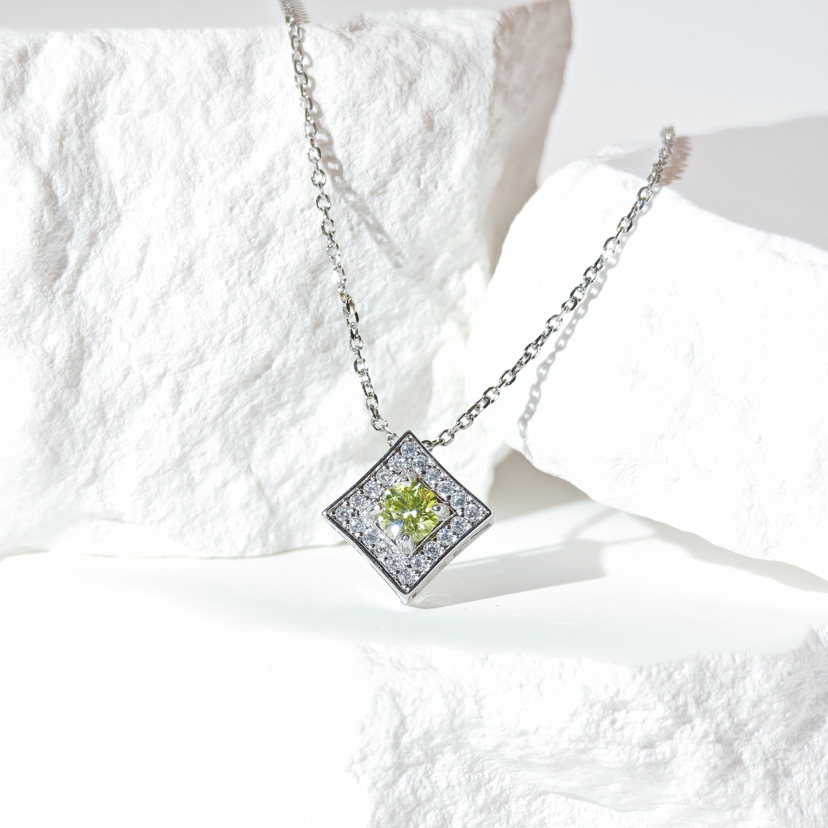 Peridot LumiSquare Necklace