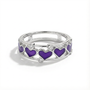 Purple Heart Enamel Band Ring