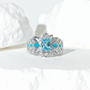 Aquamarine Celestia Bloom Ring
