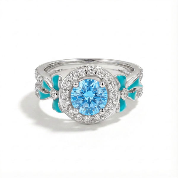 Aquamarine Belle Bow Ring