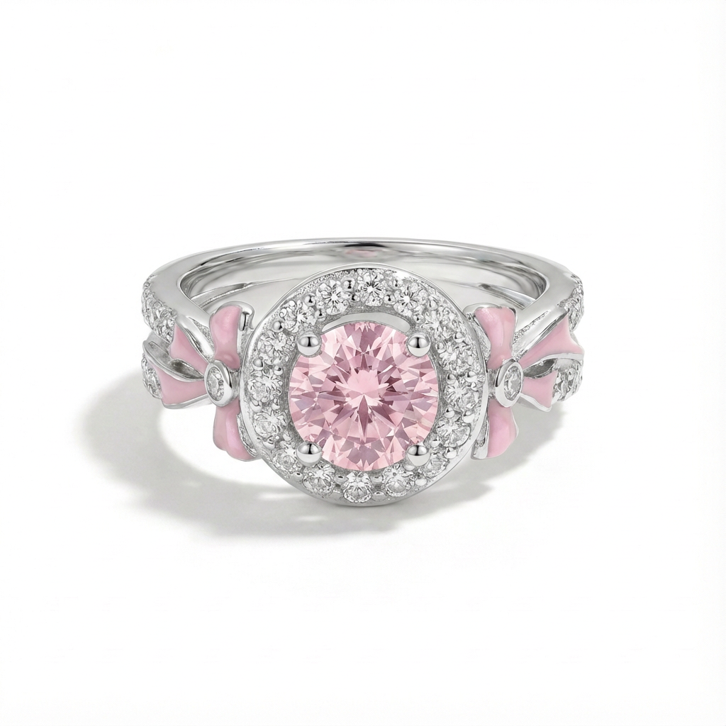 Rose Quartz Belle Bow Ring