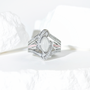 Moissanite Lunar Flow Ring