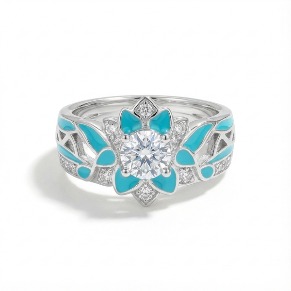 Moissanite Blooming Galaxy Ring