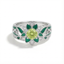 Peridot Blooming Galaxy Ring