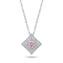 Rose Quartz LumiSquare Necklace