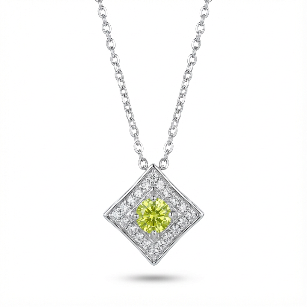 Peridot LumiSquare Necklace