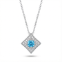 Aquamarine LumiSquare Necklace