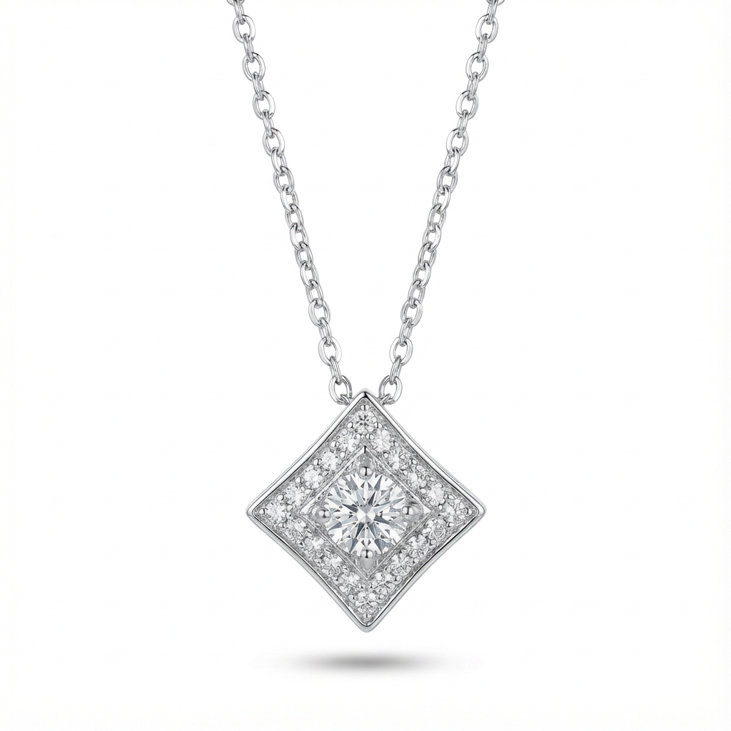 Moissanite LumiSquare Necklace