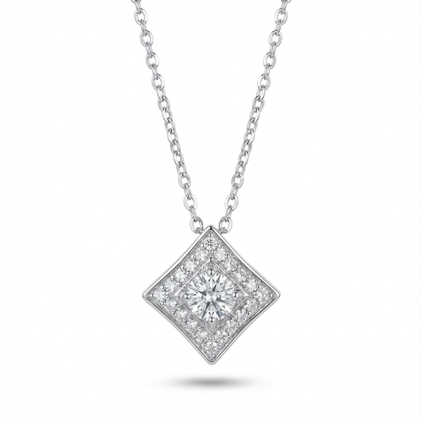 Moissanite LumiSquare Necklace