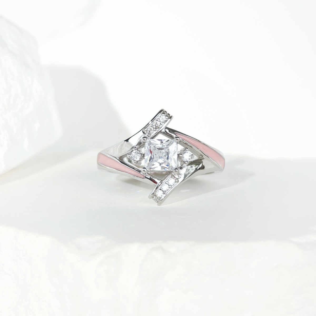Moissanite Milky Way Kiss Ring
