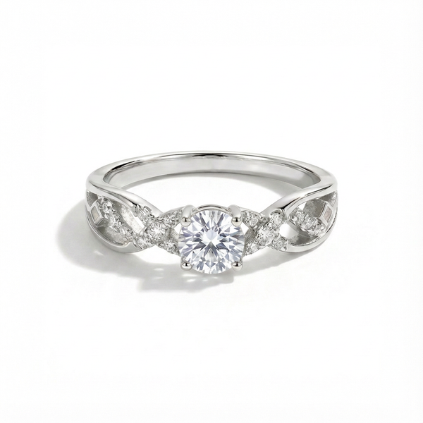 Moissanite Twisted Bloom Ring