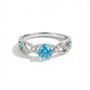 Aquamarine Twisted Bloom Ring