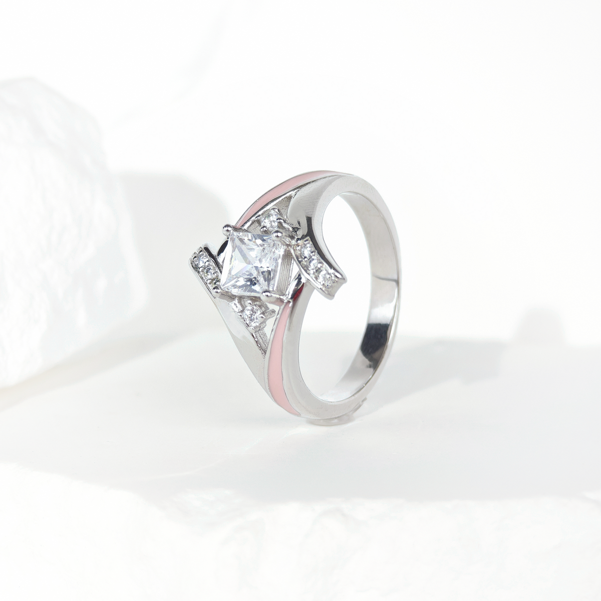 Moissanite Milky Way Kiss Ring