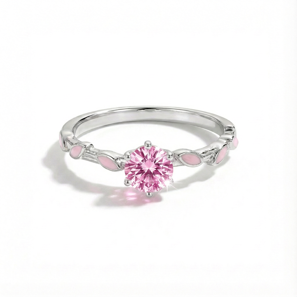 Rose Quartz Whispering Petal Ring