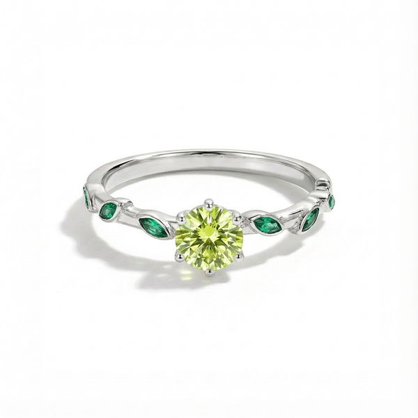 Peridot Whispering Petal Ring