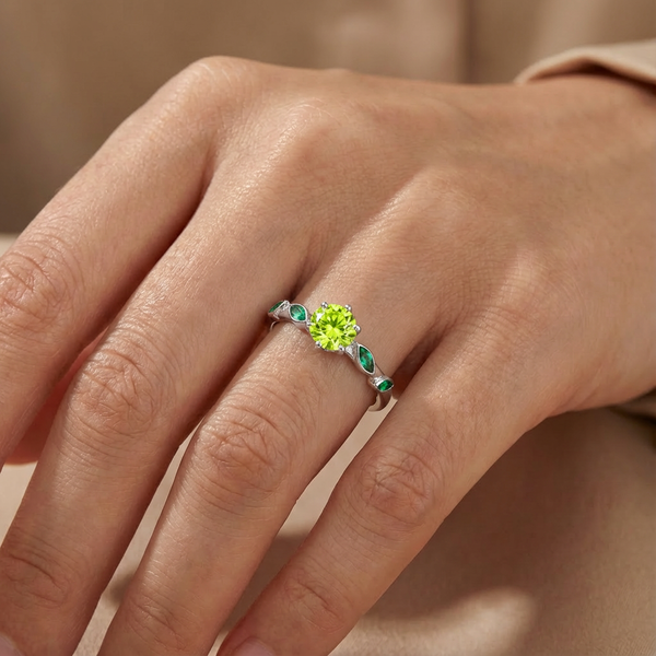 Peridot Whispering Petal Ring