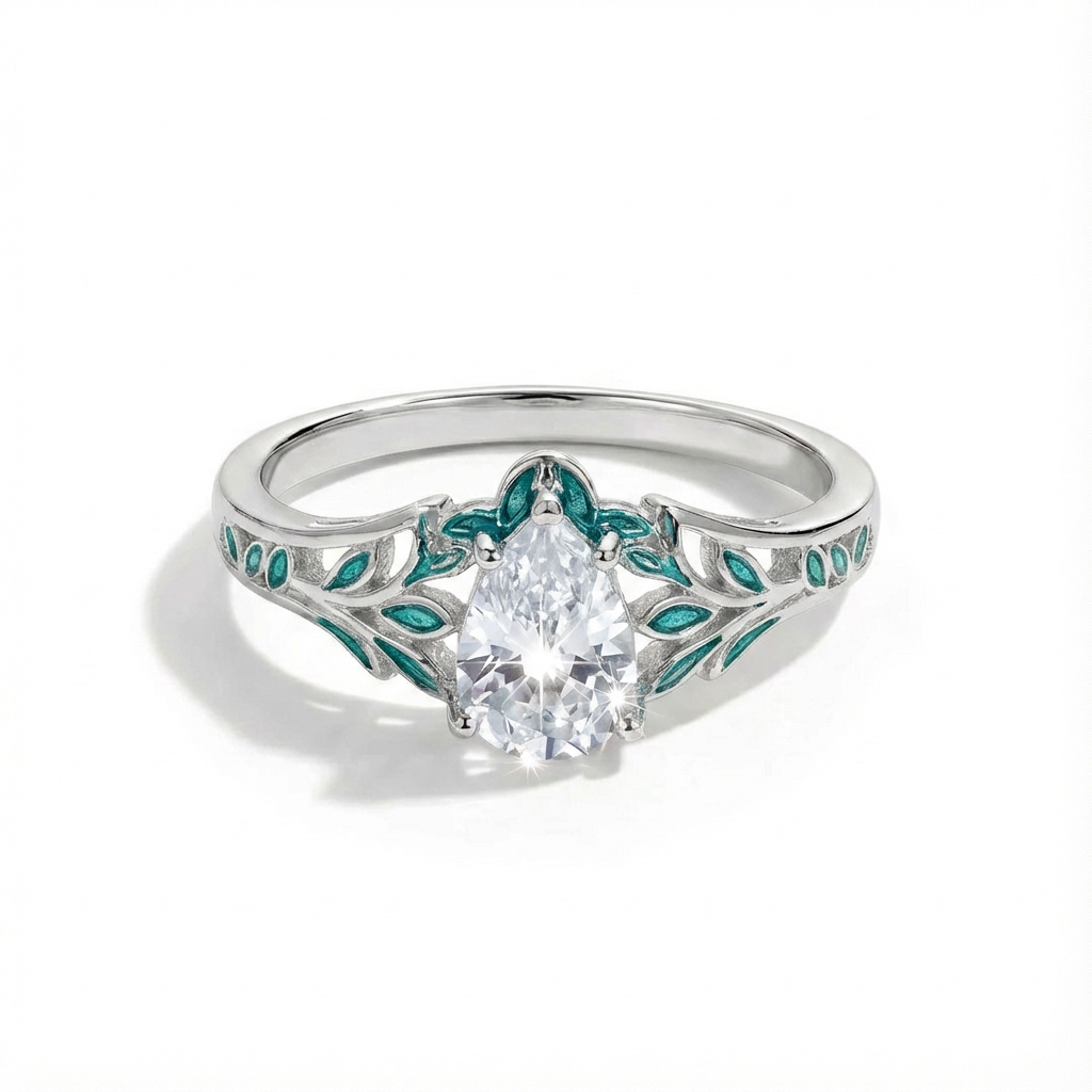 Moissanite Luna Tear Ring