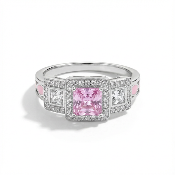 Rose Quartz Aurora Radiance Ring