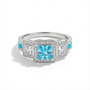 Aquamarine Aurora Radiance Ring