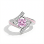 Rose Quartz Milky Way Kiss Ring