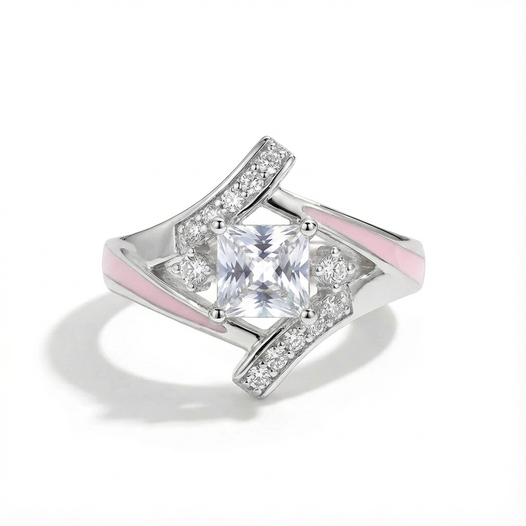 Moissanite Milky Way Kiss Ring