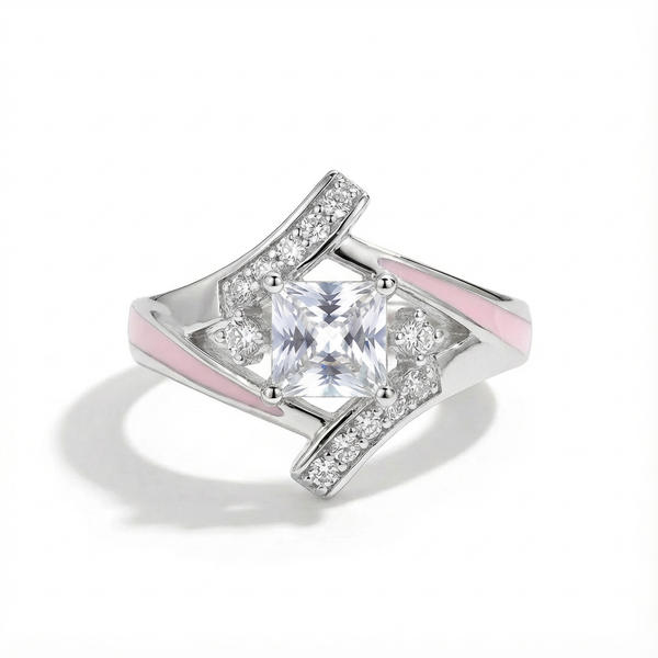 Moissanite Milky Way Kiss Ring