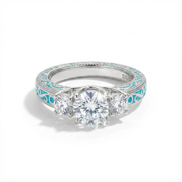 Moissanite Trinity Grace Ring