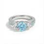 Aquamarine Trinity Grace Ring