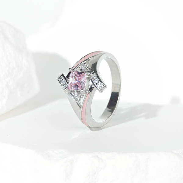 Rose Quartz Milky Way Kiss Ring