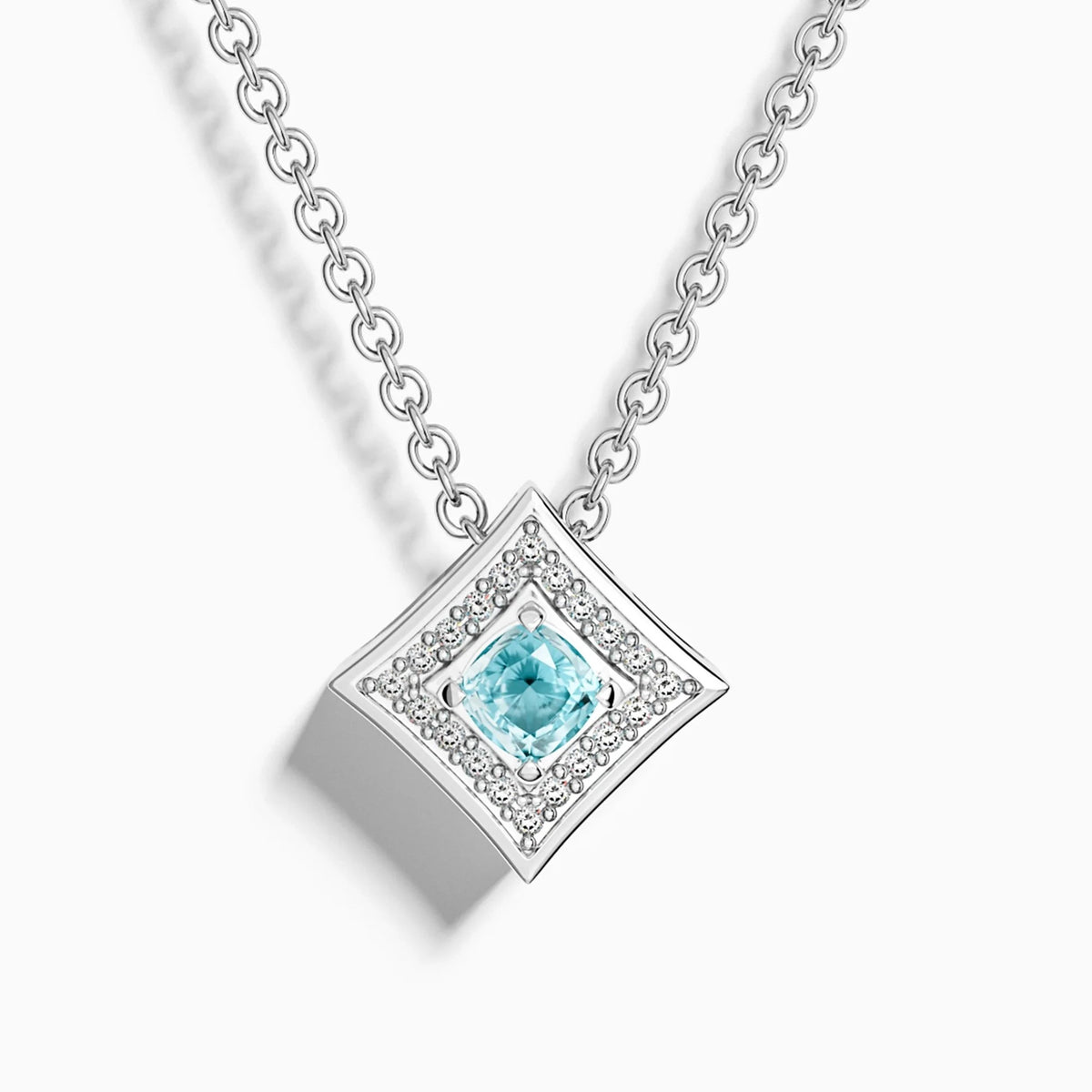 Square-Cut Gemstone Necklace